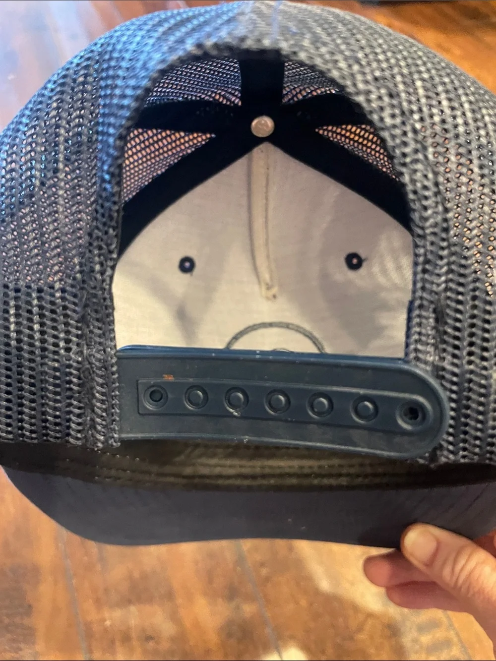 Quiksilver All-Navy Embroidered Logo Trucker Cap